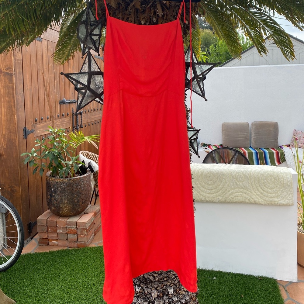 Reformation Vintage Cherry Spaghetti Strap Dress